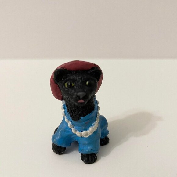 Vintage 1998 Topps Cat Plastic Figure Toy Pearls Sun Hat Kitty 1.5 Inch Tall - Picture 6 of 15